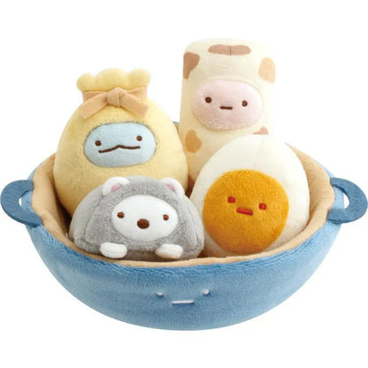 San-X | Sumikko Gurashi Oden Plush Toy Set 80Mm X 160Mm 155Mm (Waku Waku Tapioca Convenience Store)