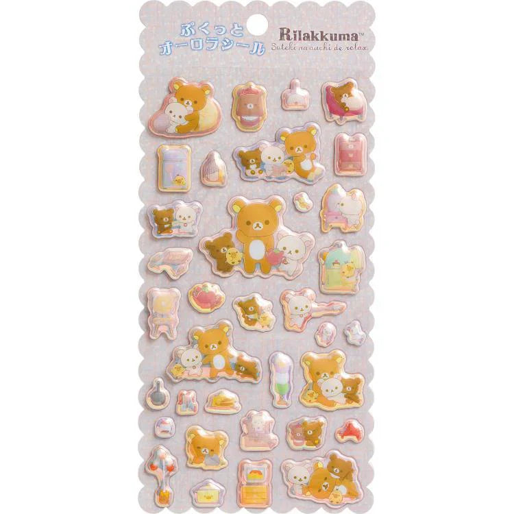 San-X | Rilakkuma Pukutto Aurora Stickers 200Mm X 95Mm (Furniture)