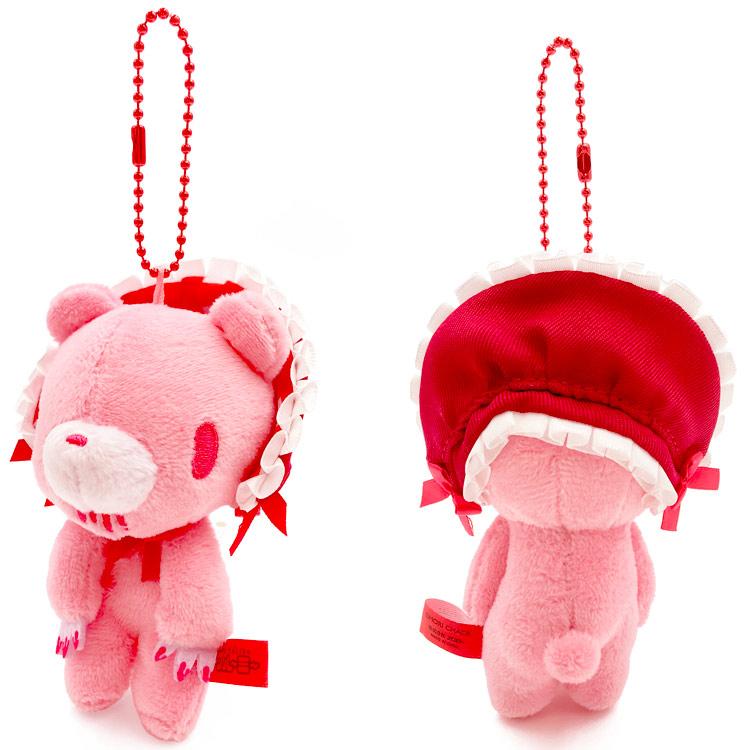Gloomy Bear | Mascot Holder Plush keychain Key Ring Bag Charm H12.5×W9×D6.6cm (Classical Bonnet-Pink)