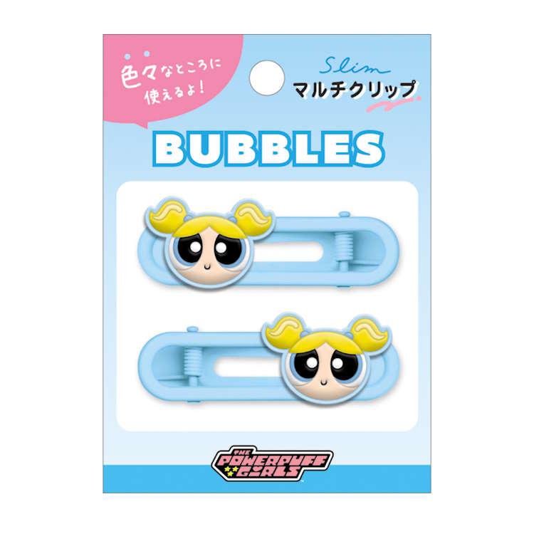 The Powerpuff Girls | Slim Multi Mascot Hair Clip Set 20×60mm (Bubbles)