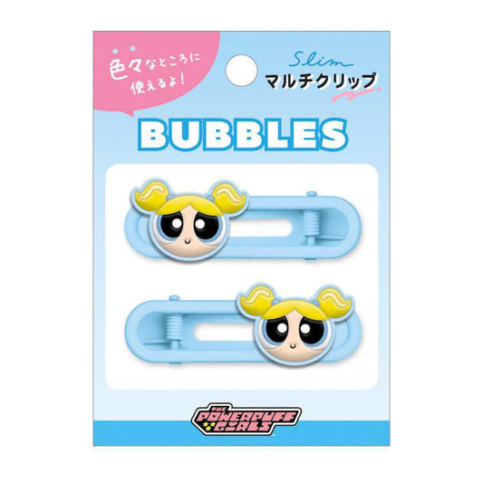 The Powerpuff Girls | Slim Multi Mascot Hair Clip Set 20×60mm (Bubbles)