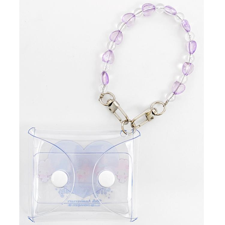 SANRIO | Clear Multi Case with Colorful Bead Chain 90×75×20mm (My Melody 50th Anniversary)
