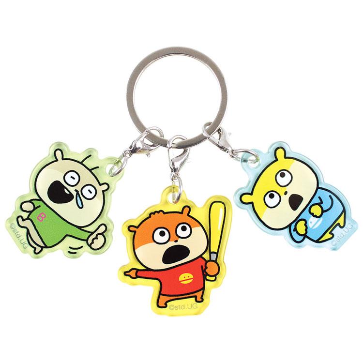 Studio UG | Acrylic 3 Charm Keychain 140×97mm