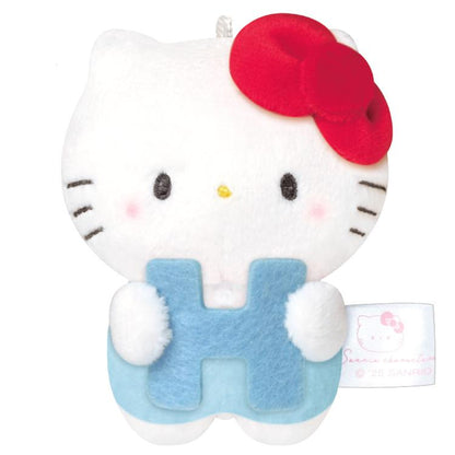 Sanrio × Mochimochi Panda | Hello Kitty Mascot Holder Plush Keychain H80×W60×D35mm (English Alphabet H)