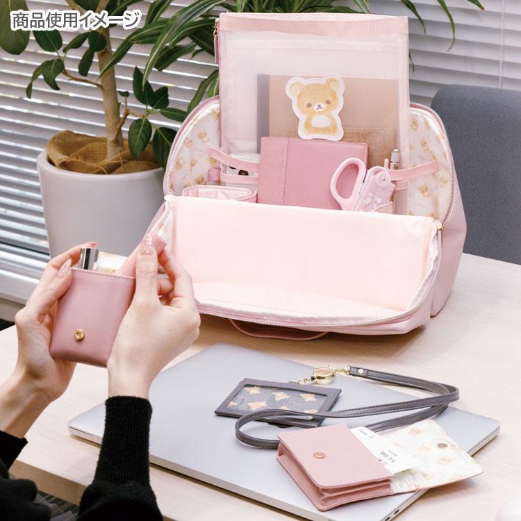 SAN-X | Rilakkuma A4 Flat Mesh Pouch Bag in Bag 80×100mm (Pink)