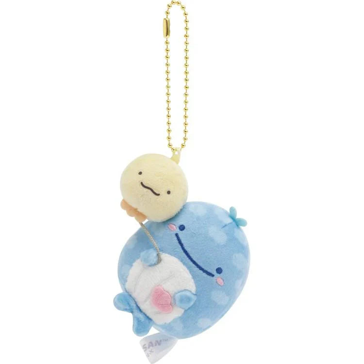 SAN-X | JINBESAN Hanging Plush Keychain 10th Anniversary Balloon Fish H60×W55×D50mm (Lost Whale)