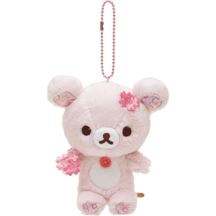 SAN-X | Rilakkuma Korilakkuma Mascot Holder Plush Keychain 120×95×50mm (Sakura Collectible Cherry Blossom Dango)