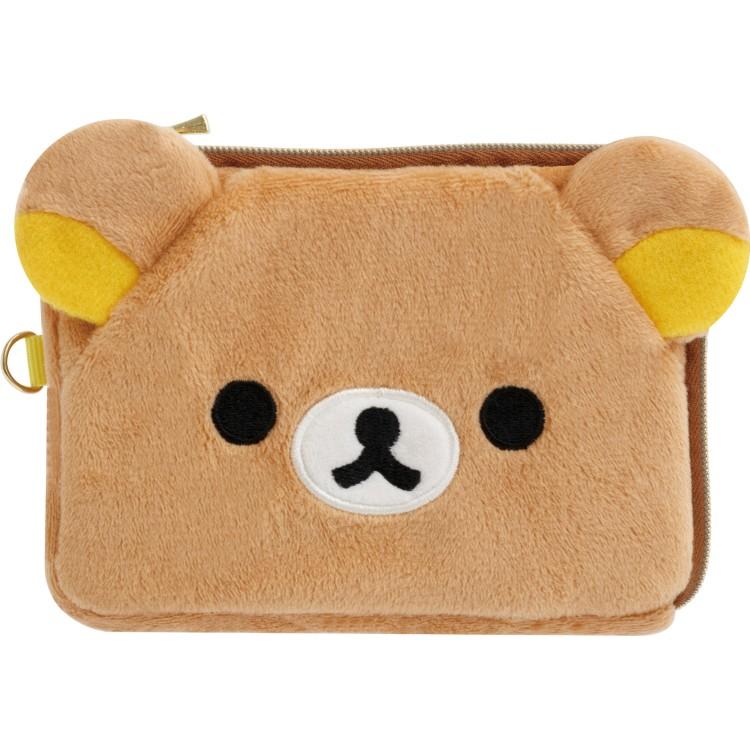 SAN-X | Rilakkuma Plush Square Pass Case Pouch Reel 100×130×20mm