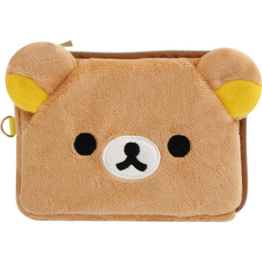 SAN-X | Rilakkuma Plush Square Pass Case Pouch Reel 100×130×20mm