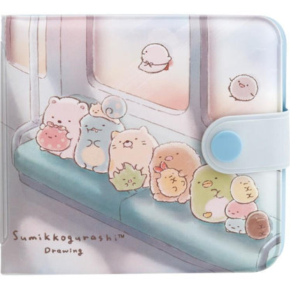 SAN-X | Sumikko Gurashi Small Vinyl Wallet 90×95×10mm (Train On The Way Home Blue)