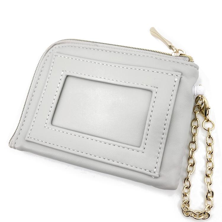 SANRIO | Hello Kitty Pass Holder Zipper Pouch with Reel W125×H80×D15mm (Monotone)