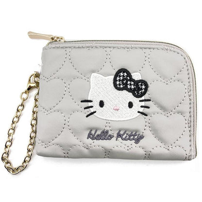 SANRIO | Hello Kitty Pass Holder Zipper Pouch with Reel W125×H80×D15mm (Monotone)