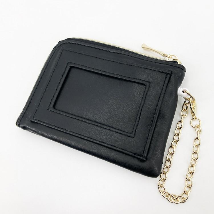 SANRIO | Kuromi Pass Holder Zipper Pouch with Reel W125×H80×D15mm (Monotone)