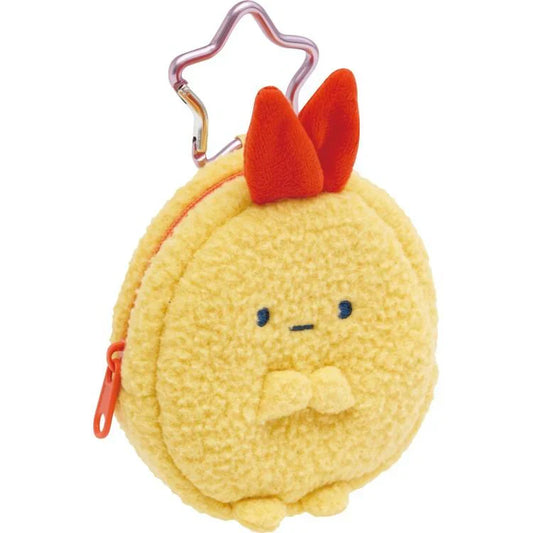 SAN-X | Sumikko Gurashi Plush Mini Pouch Bag Charm with Carabiner - Ebifurai No Shippo 85×80×35mm (Dreaming Idol Ebiten