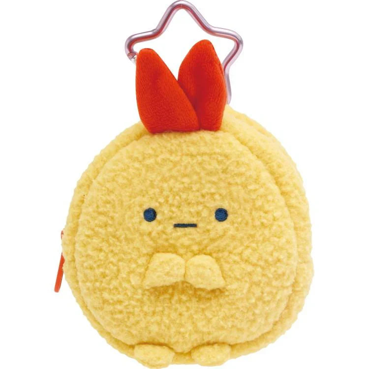 SAN-X | Sumikko Gurashi Plush Mini Pouch Bag Charm with Carabiner - Ebifurai No Shippo 85×80×35mm (Dreaming Idol Ebiten