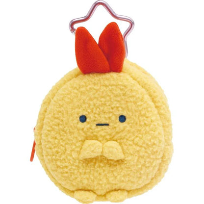 SAN-X | Sumikko Gurashi Plush Mini Pouch Bag Charm with Carabiner - Ebifurai No Shippo 85×80×35mm (Dreaming Idol Ebiten