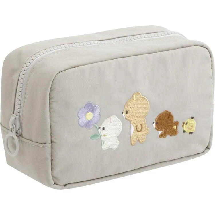 San-X | Rilakkuma Cosmetic Pouch 100×160×80mm (Basic Rilakkuma Flower)