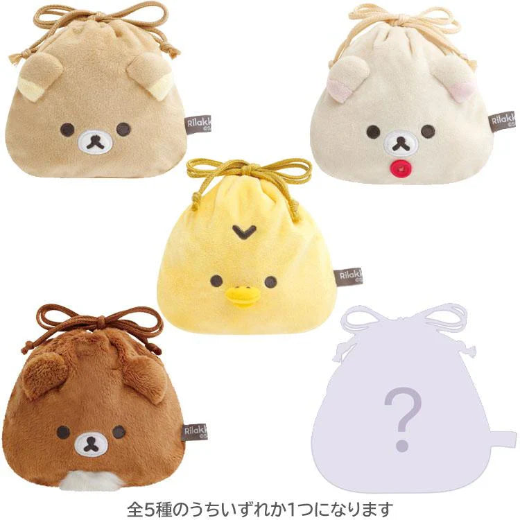 BASIC RILAKKUMA Flower- Plush Kinchaku Pouch Collection Blind Package
