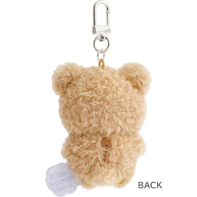 San-X | KiiroiTori Burasage Fluffy Plush Strap Keychain 80×60×30mm (Basic Rilakkuma Flower)