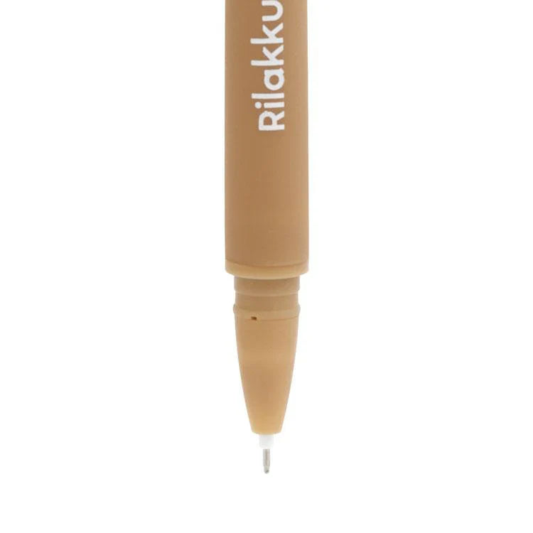 San-X | Rilakkuma Kunekune Mascot Ball Pen Ballpoint Pen Black 0.5mm (Basic Rilakkuma Flower)