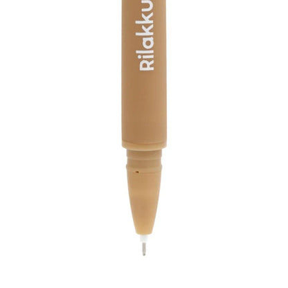 San-X | Rilakkuma Kunekune Mascot Ball Pen Ballpoint Pen Black 0.5mm (Basic Rilakkuma Flower)