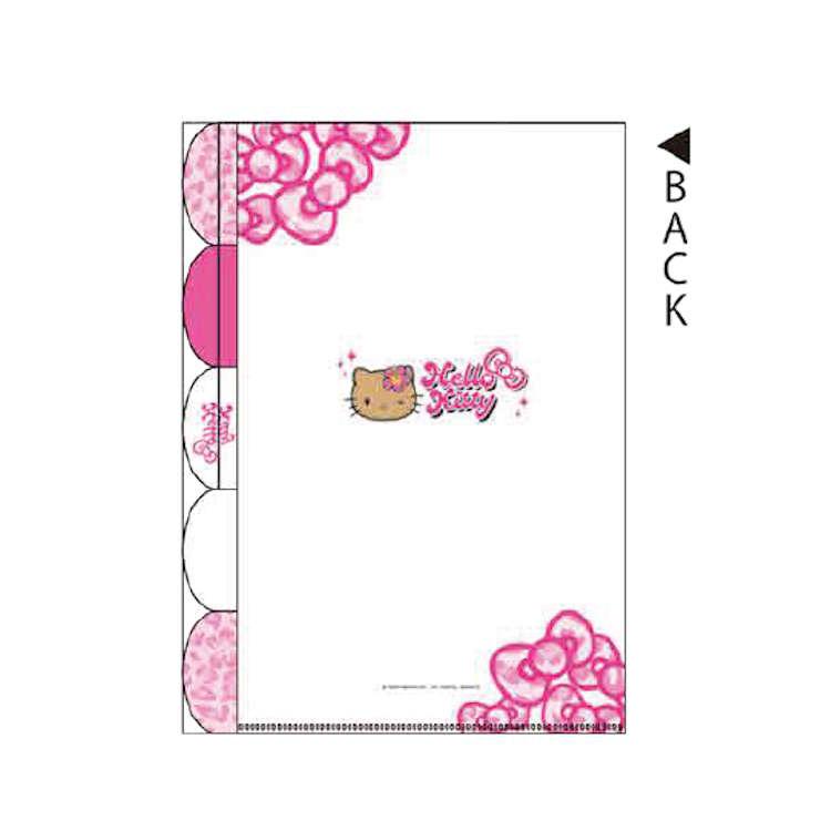 SANRIO | Hello Kitty Die-cut 5-index Clear A4 File Folder Document Organizer Storage 5 Pockets H310 x W225 x D1mm (Tan)