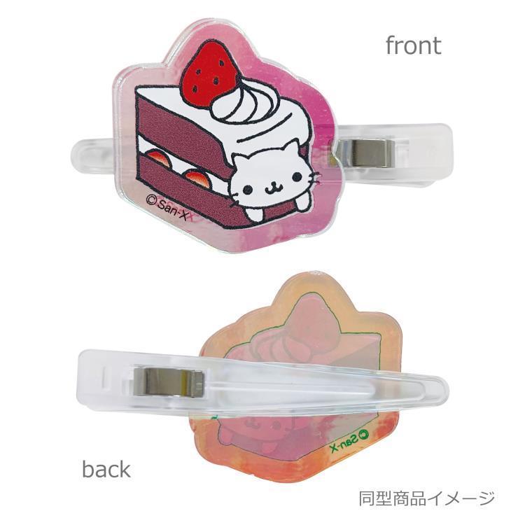 【Made in Japan】SAN X | Afro Ken Aurora Acrylic Hair Clip Set (Cafe Nya Puccino)