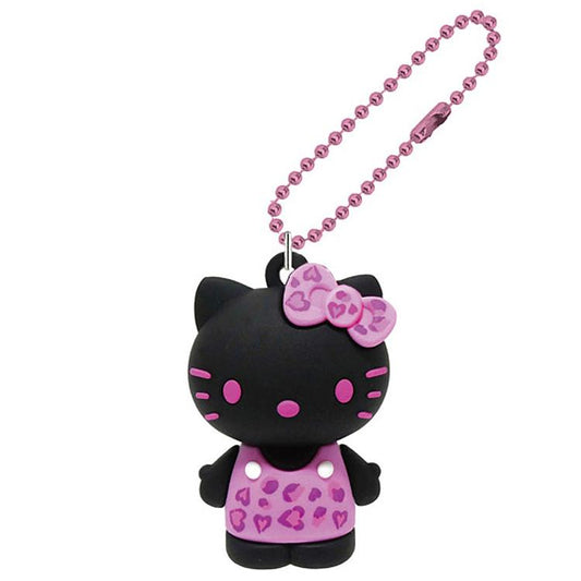 SANRIO | Hello Kitty Leopard Print Series Mascot Figure 45 x 30 x 25mm (Black)