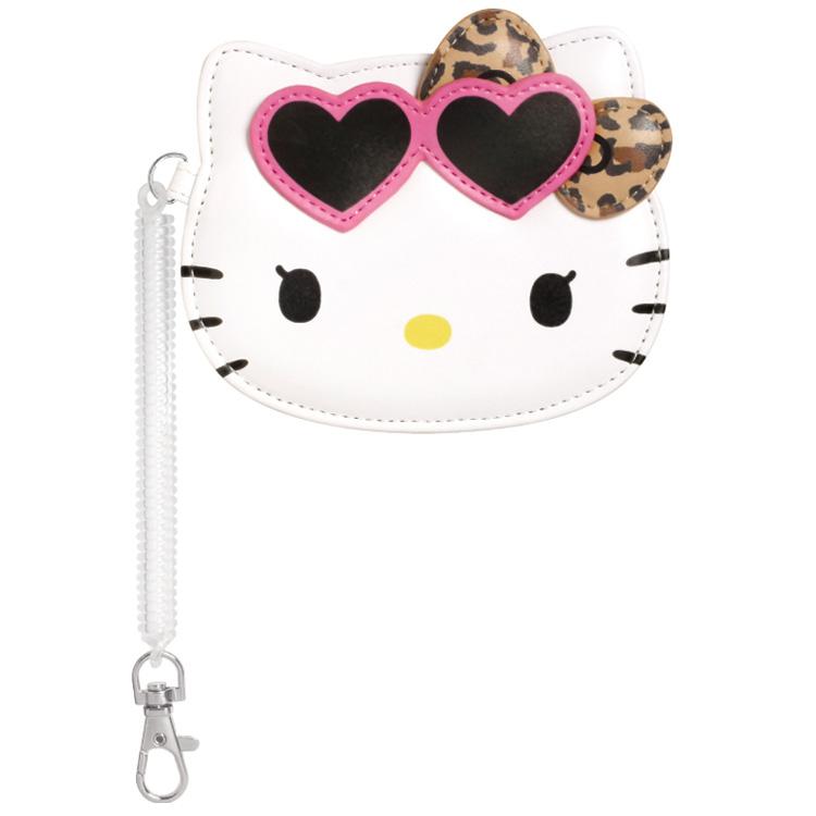 SANRIO | Hello Kitty Kitty Pass Case Ribbon 105 x 75 x 5mm (Leopard)