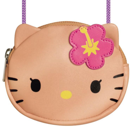 SANRIO | Hello Kitty Coin Case Hibiscus Shoulder Bag Tanned Kitty Y2K H90 x W110 x D25mm