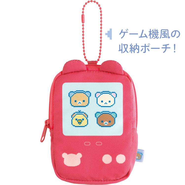 SAN-X | Eco Shopping Bag & Mascot Pouch 100 x 115 x 20 mm (Rilakkuma Gaming Pixel Art)