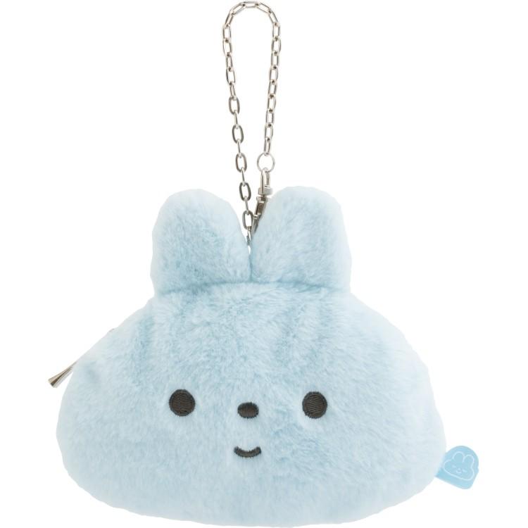 SAN-X | Yorisoi Pokanto Mini Pouch Blue Coin Purse Keychain 130 x 145 x 40 mm (Pokantotan Pokanto Simple Theme)