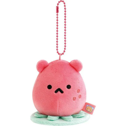 SAN-X | Partner Plush Strawberry Alien Hanging Plush Keychain Bag Charm & Magnet 80×85×60mm (Rilakkuma Gaming