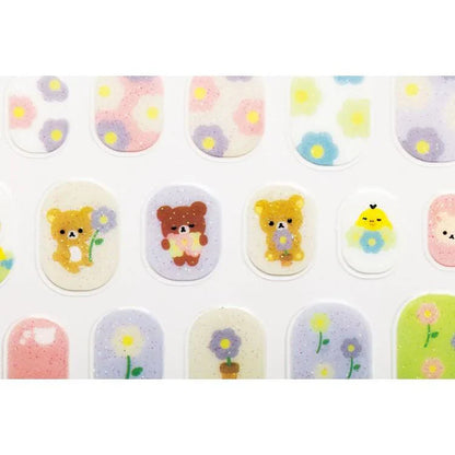 SAN-X | Rilakkuma Nail Sticker 130×105mm (Basic Rilakkuma Flower)