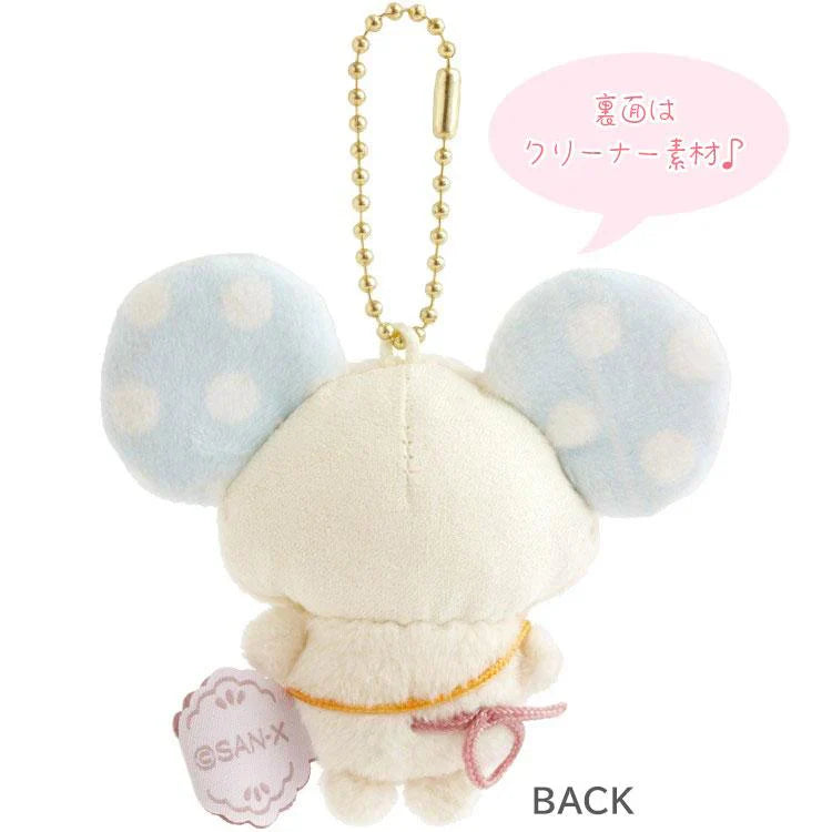 SAN X | Sugercocomuu Chu Pop Candy Pop Mini Plush Cleaner Keychain 70 x 50 x 30 mm (Lolli and Pop’s Candy Day)