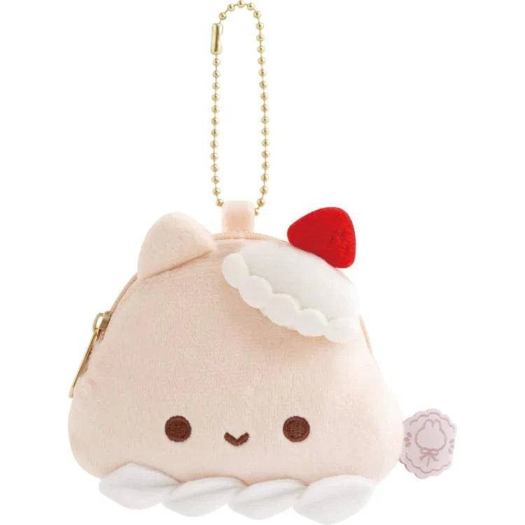 SAN X | Rorisu Plush Coin Case Keychain 85×105×35mm (Lolli and Pop’s Candy Day)