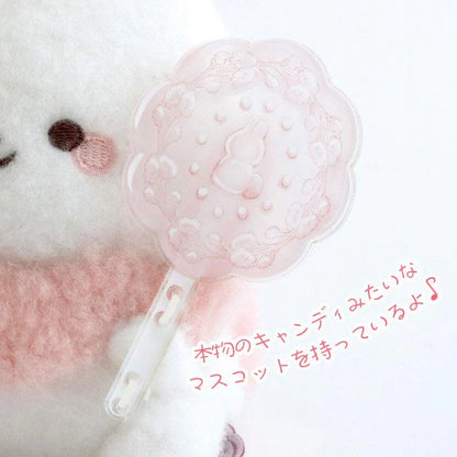 SAN X | Sugarcocomuu Burasage Mascot Strap Plush Keychain 105×95×35mm (Lolli and Pop’s Candy Day)