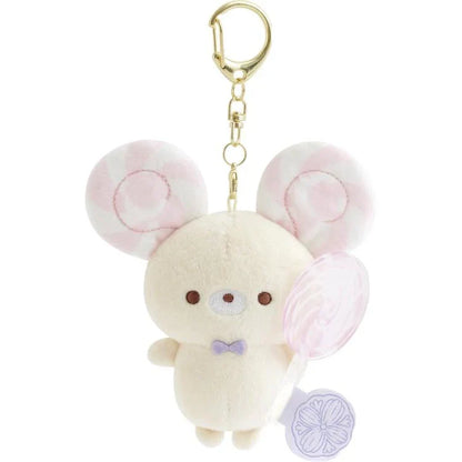 SAN X | Sugarcocomuu Chu Pop Candy Burasage Mascot Strap Plush Keychain 105×95×35mm (Lolli and Pop’s Candy Day)