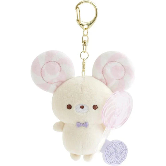 SAN X | Sugarcocomuu Chu Pop Candy Burasage Mascot Strap Plush Keychain 105×95×35mm (Lolli and Pop’s Candy Day)