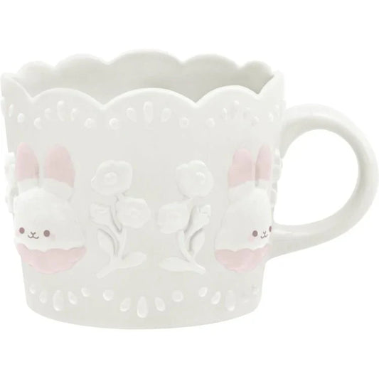 SAN X | Sugarcocomuu Ceramic Mug 3D White Lace 76×Φ103mm (Lolli and Pop’s Candy Day)