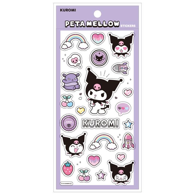 SANRIO | Kuromi Clear Plump 3D Sticker 175×90mm (Peta Mellow)