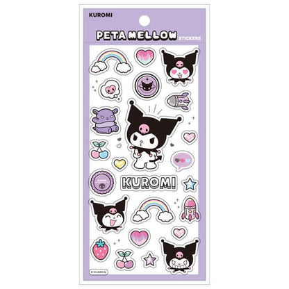 SANRIO | Kuromi Clear Plump 3D Sticker 175×90mm (Peta Mellow)