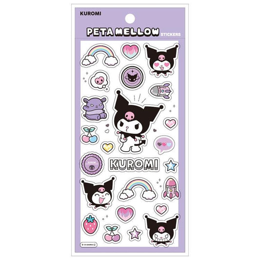 SANRIO | Kuromi Clear Plump 3D Sticker 175×90mm (Peta Mellow)