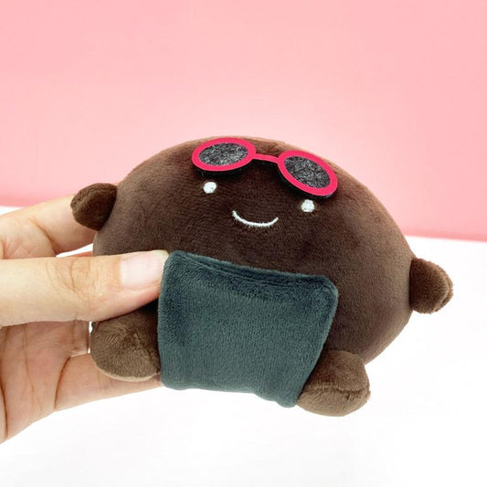 Yuri Yokomizo’s | Anything Creature Plush Toy Plush Doll 80x90x100mm (Burnt Rice Ball)