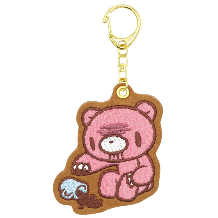 Gloomy Bear | Chenille Embroidery Felt Key Chain 135× 44 x 5mm (Coffee)