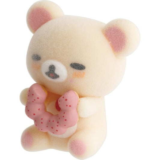 SAN-X | Rilakkuma x Mister Donut Korilakkuma Petit Flocked Mini Figure 35x30x30mm