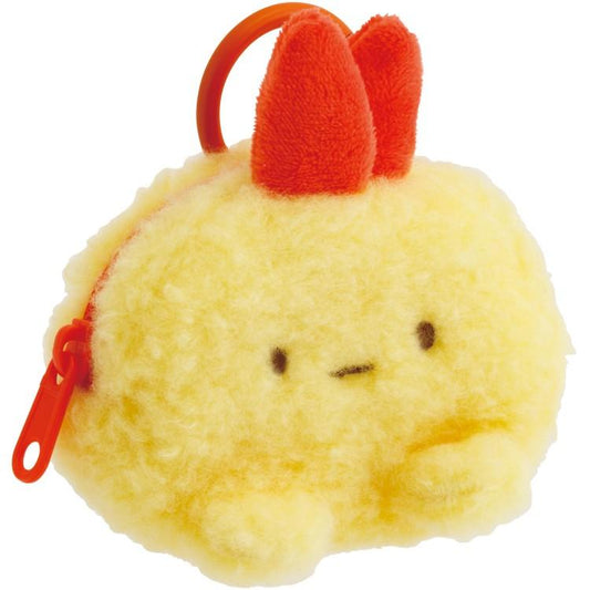 SAN-X | Sumikko Gurashi Ebifurai no Shippo Fried Shrimp Mascot Mini Pouch with Carabiner 60×75×30mm