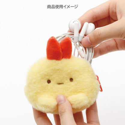 SAN-X | Sumikko Gurashi Ebifurai no Shippo Fried Shrimp Mascot Mini Pouch with Carabiner 60×75×30mm