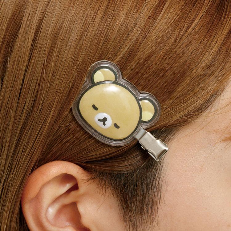 SAN-X | Rilakkuma Acrylic Hair Clip Set Puffy 110×75mm
