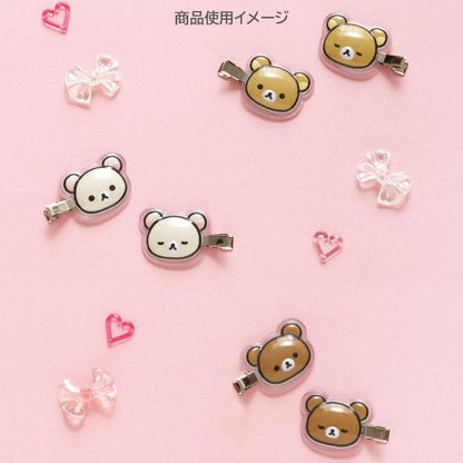 SAN-X | Rilakkuma Acrylic Hair Clip Set Puffy 110×75mm